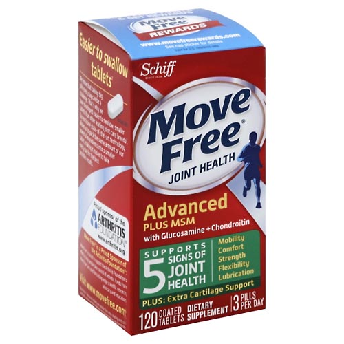 Image for Move Free Joint Health, Advanced Plus MSM, Coated Tablets,120ea from DOUGHERTY'S PHARMACY