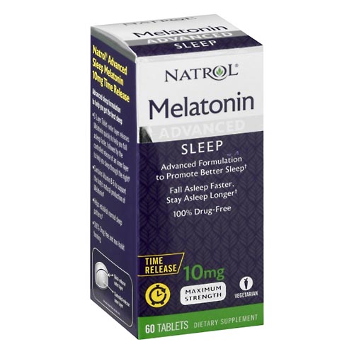 Image for Natrol Melatonin, Advanced Sleep, Maximum Strength, 10 mg, Tablets,60ea from DOUGHERTY'S PHARMACY