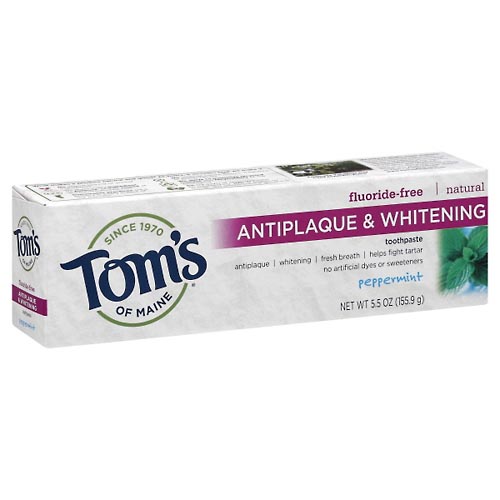 Image for Toms of Maine Toothpaste, Natural, Fluoride-Free, Peppermint,5.5oz from DOUGHERTY'S PHARMACY