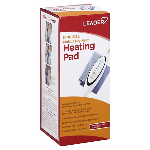 Image for Leader Heating Pad, Moist/Dry Heat, King Size,1ea from DOUGHERTY'S PHARMACY