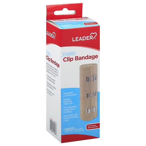 Image for Leader Clip Bandage, Elastic, 6 Inch,1ea from DOUGHERTY'S PHARMACY