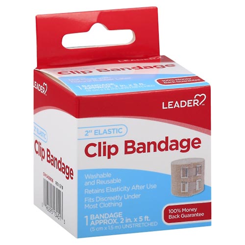 Image for Leader Clip Bandage, Elastic, 2 Inch,1ea from DOUGHERTY'S PHARMACY