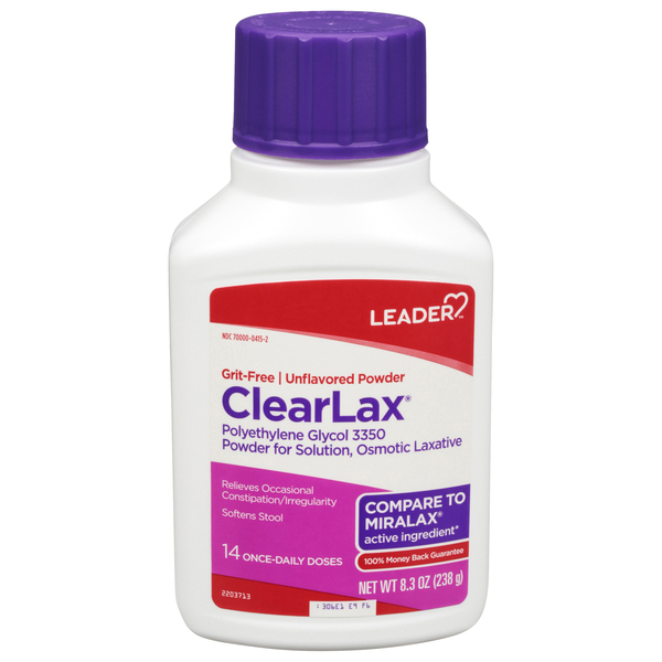 Image for Leader Clearlax, Unflavored Powder, 8.3oz from DOUGHERTY'S PHARMACY