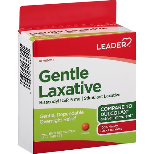 Image for Leader Gentle Laxative, 5 mg, Enteric Coated Tablet,175ea from DOUGHERTY'S PHARMACY
