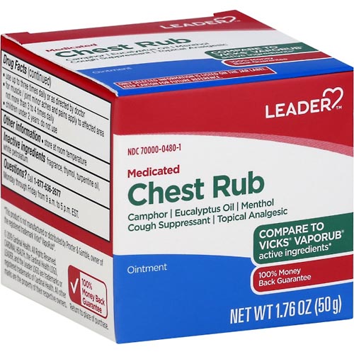 Image for Leader Chest Rub, Medicated, Ointment,1.76oz from DOUGHERTY'S PHARMACY