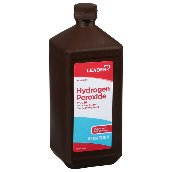 Image for Leader Hydrogen Peroxide, 3% USP, 32oz from DOUGHERTY'S PHARMACY