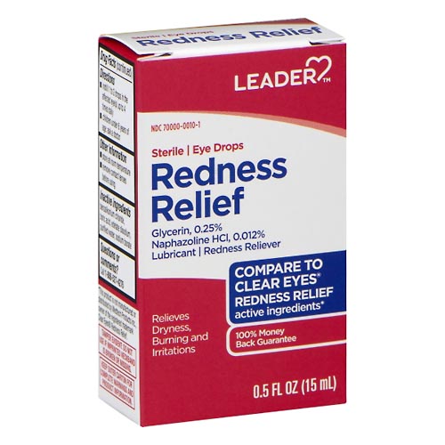 Image for Leader Redness Relief, Eye Drops,0.5oz from DOUGHERTY'S PHARMACY