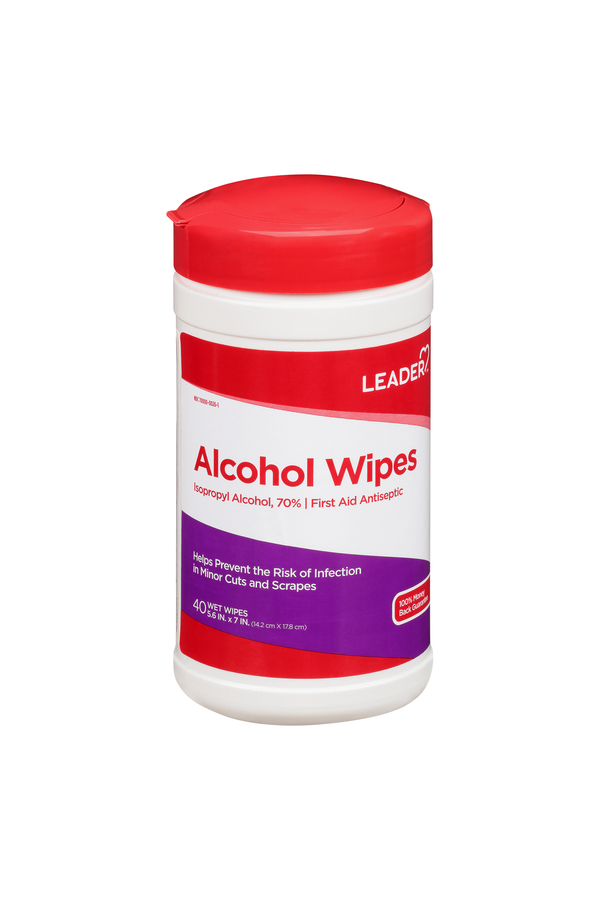 Image for Leader Alcohol Wipes,40ea from DOUGHERTY'S PHARMACY