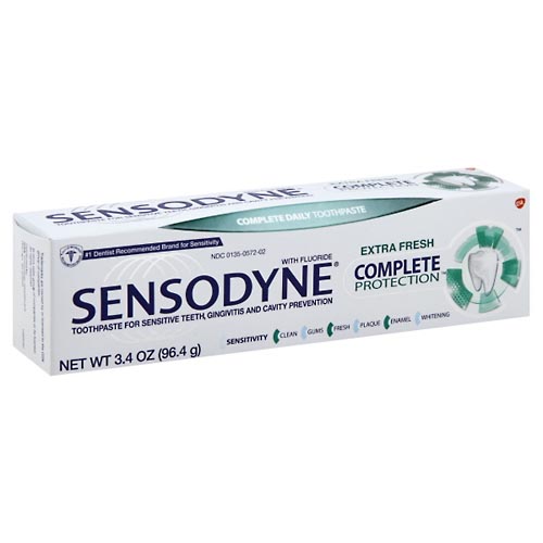 Image for Sensodyne Toothpaste, with Fluoride, Complete Protection, Extra Fresh,3.4oz from DOUGHERTY'S PHARMACY