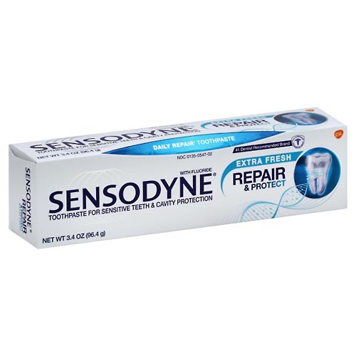 Image for Sensodyne Toothpaste, Daily Repair, with Fluoride, Repair & Protect, Extra Fresh,3.4oz from DOUGHERTY'S PHARMACY