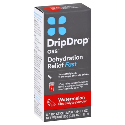 Image for Dripdrop Electrolyte Powder, Watermelon,8ea from DOUGHERTY'S PHARMACY